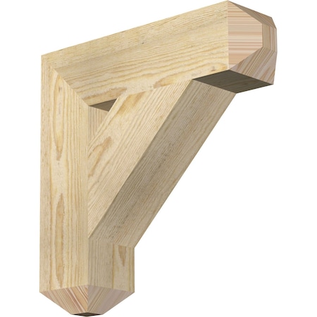Ekena Millwork Traditional Craftsman Rough Sawn Bracket, Douglas Fir, 4"W x 16"D x 16"H BKT04X16X16TRA04RDF